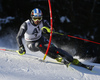 Manfred Moelgg of Italy skiing in the first run of the men slalom race of the Audi FIS Alpine skiing World cup in Kitzbuehel, Austria. Men slalom race race of the Audi FIS Alpine skiing World cup, was held on Ganslernhang course in Kitzbuehel, Austria, on Sunday, 22nd of January 2017.
