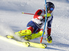 Dave Ryding of Great Britain skiing in the first run of the men slalom race of the Audi FIS Alpine skiing World cup in Kitzbuehel, Austria. Men slalom race race of the Audi FIS Alpine skiing World cup, was held on Ganslernhang course in Kitzbuehel, Austria, on Sunday, 22nd of January 2017.
