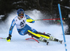 Jonathan Nordbotten of Norway skiing in the first run of the men slalom race of the Audi FIS Alpine skiing World cup in Kitzbuehel, Austria. Men slalom race race of the Audi FIS Alpine skiing World cup, was held on Ganslernhang course in Kitzbuehel, Austria, on Sunday, 22nd of January 2017.
