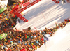 Linus Strasser of Germany skiing in the first run of the men slalom race of the Audi FIS Alpine skiing World cup in Kitzbuehel, Austria. Men slalom race race of the Audi FIS Alpine skiing World cup, was held on Ganslernhang course in Kitzbuehel, Austria, on Sunday, 22nd of January 2017.
