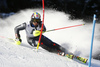 Stefano Gross of Italy skiing in the first run of the men slalom race of the Audi FIS Alpine skiing World cup in Kitzbuehel, Austria. Men slalom race race of the Audi FIS Alpine skiing World cup, was held on Ganslernhang course in Kitzbuehel, Austria, on Sunday, 22nd of January 2017.
