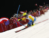Mattias Hargin of Sweden skiing in the first run of the men slalom race of the Audi FIS Alpine skiing World cup in Schladming, Austria. Traditional The Night Race, men slalom race race of the Audi FIS Alpine skiing World cup, was held in Schladming, Austria, on Tuesday, 24th of January 2017.
