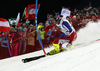 Dave Ryding of Great Britain skiing in the first run of the men slalom race of the Audi FIS Alpine skiing World cup in Schladming, Austria. Traditional The Night Race, men slalom race race of the Audi FIS Alpine skiing World cup, was held in Schladming, Austria, on Tuesday, 24th of January 2017.
