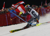 Stefano Gross of Italy skiing in the first run of the men slalom race of the Audi FIS Alpine skiing World cup in Schladming, Austria. Traditional The Night Race, men slalom race race of the Audi FIS Alpine skiing World cup, was held in Schladming, Austria, on Tuesday, 24th of January 2017.
