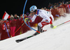 Reto Schmidiger of Switzerland skiing in the first run of the men slalom race of the Audi FIS Alpine skiing World cup in Schladming, Austria. Traditional The Night Race, men slalom race race of the Audi FIS Alpine skiing World cup, was held in Schladming, Austria, on Tuesday, 24th of January 2017.
