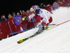 Anthony Bonvin of Switzerland skiing in the first run of the men slalom race of the Audi FIS Alpine skiing World cup in Schladming, Austria. Traditional The Night Race, men slalom race race of the Audi FIS Alpine skiing World cup, was held in Schladming, Austria, on Tuesday, 24th of January 2017.
