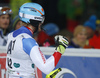 Reto Schmidiger of Switzerland reacts in finish of the second run of the men slalom race of the Audi FIS Alpine skiing World cup in Schladming, Austria. Traditional The Night Race, men slalom race race of the Audi FIS Alpine skiing World cup, was held in Schladming, Austria, on Tuesday, 24th of January 2017.
