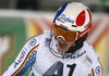 Linus Strasser of Germany reacts in finish of the second run of the men slalom race of the Audi FIS Alpine skiing World cup in Schladming, Austria. Traditional The Night Race, men slalom race race of the Audi FIS Alpine skiing World cup, was held in Schladming, Austria, on Tuesday, 24th of January 2017.
