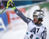 Julien Lizeroux of France reacts in finish of the second run of the men slalom race of the Audi FIS Alpine skiing World cup in Schladming, Austria. Traditional The Night Race, men slalom race race of the Audi FIS Alpine skiing World cup, was held in Schladming, Austria, on Tuesday, 24th of January 2017.
