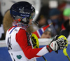 Dave Ryding of Great Britain reacts in finish of the second run of the men slalom race of the Audi FIS Alpine skiing World cup in Schladming, Austria. Traditional The Night Race, men slalom race race of the Audi FIS Alpine skiing World cup, was held in Schladming, Austria, on Tuesday, 24th of January 2017.
