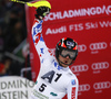 Alexander Khoroshilov of Russia reacts in finish of the second run of the men slalom race of the Audi FIS Alpine skiing World cup in Schladming, Austria. Traditional The Night Race, men slalom race race of the Audi FIS Alpine skiing World cup, was held in Schladming, Austria, on Tuesday, 24th of January 2017.
