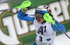 Winner Henrik Kristoffersen of Norway reacts in finish of the second run of the men slalom race of the Audi FIS Alpine skiing World cup in Schladming, Austria. Traditional The Night Race, men slalom race race of the Audi FIS Alpine skiing World cup, was held in Schladming, Austria, on Tuesday, 24th of January 2017.
