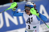 Winner Henrik Kristoffersen of Norway reacts in finish of the second run of the men slalom race of the Audi FIS Alpine skiing World cup in Schladming, Austria. Traditional The Night Race, men slalom race race of the Audi FIS Alpine skiing World cup, was held in Schladming, Austria, on Tuesday, 24th of January 2017.
