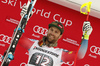 Winner Travis Ganong of USA celebrates his medal won in the men downhill race of the Audi FIS Alpine skiing World cup in Garmisch-Partenkirchen, Germany. Replacement downhill race for canceled Wengen race of the Audi FIS Alpine skiing World cup, was held in Garmisch-Partenkirchen, Germany, on Friday, 27th of January 2017.
