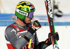 Dominik Paris of Italy reacts in finish of the men downhill race of the Audi FIS Alpine skiing World cup in Garmisch-Partenkirchen, Germany. Replacement downhill race for canceled Wengen race of the Audi FIS Alpine skiing World cup, was held in Garmisch-Partenkirchen, Germany, on Friday, 27th of January 2017.
