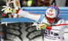 Niels Hintermann of Switzerland reacts in finish of the men downhill race of the Audi FIS Alpine skiing World cup in Garmisch-Partenkirchen, Germany. Men downhill race of the Audi FIS Alpine skiing World cup, was held in Garmisch-Partenkirchen, Germany, on Saturday, 28th of January 2017.
