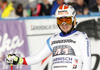 Urs Kryenbuehl of Switzerland reacts in finish of the men downhill race of the Audi FIS Alpine skiing World cup in Garmisch-Partenkirchen, Germany. Men downhill race of the Audi FIS Alpine skiing World cup, was held in Garmisch-Partenkirchen, Germany, on Saturday, 28th of January 2017.
