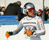 Thomas Dressen of Germany reacts in finish of the men downhill race of the Audi FIS Alpine skiing World cup in Garmisch-Partenkirchen, Germany. Men downhill race of the Audi FIS Alpine skiing World cup, was held in Garmisch-Partenkirchen, Germany, on Saturday, 28th of January 2017.
