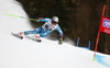 Henrik Kristoffersen of Norway skiing in the first run of the men giant slalom race of the Audi FIS Alpine skiing World cup in Garmisch-Partenkirchen, Germany. Men giant slalom race of the Audi FIS Alpine skiing World cup, was held in Garmisch-Partenkirchen, Germany, on Sunday, 29th of January 2017.
