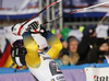 Matts Olsson of Sweden reacts in finish of the second run of the men giant slalom race of the Audi FIS Alpine skiing World cup in Garmisch-Partenkirchen, Germany. Men giant slalom race of the Audi FIS Alpine skiing World cup, was held in Garmisch-Partenkirchen, Germany, on Sunday, 29th of January 2017.
