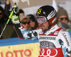 Winner Marcel Hirscher of Austria reacts in finish of the second run of the men giant slalom race of the Audi FIS Alpine skiing World cup in Garmisch-Partenkirchen, Germany. Men giant slalom race of the Audi FIS Alpine skiing World cup, was held in Garmisch-Partenkirchen, Germany, on Sunday, 29th of January 2017.
