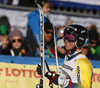 Matts Olsson of Sweden reacts in finish of the second run of the men giant slalom race of the Audi FIS Alpine skiing World cup in Garmisch-Partenkirchen, Germany. Men giant slalom race of the Audi FIS Alpine skiing World cup, was held in Garmisch-Partenkirchen, Germany, on Sunday, 29th of January 2017.
