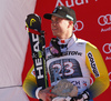 Second placed Matts Olsson of Sweden celebrates his medal won in the men giant slalom race of the Audi FIS Alpine skiing World cup in Garmisch-Partenkirchen, Germany. Men giant slalom race of the Audi FIS Alpine skiing World cup, was held in Garmisch-Partenkirchen, Germany, on Sunday, 29th of January 2017.
