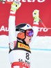 Winner Nicole Schmidhofer of Austria reacts after her run for the women SuperG of FIS Ski Alpine World Cup at the St. Moritz, Switzerland on 2017/02/07.
