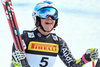 Second placed Tina Weirather of Liechtenstein reacts after her run for the women SuperG of FIS Ski Alpine World Cup at the St. Moritz, Switzerland on 2017/01/29.
