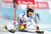 Simone Wild (SUI) // Simone Wild of Switzerland in action during her 1st run of women Giant Slalom of FIS ski alpine world cup at the St. Moritz, Switzerland on 2017/02/16.
