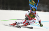 Marcel Hirscher of Austria skiing in the first run of the men giant slalom race of the Audi FIS Alpine skiing World cup in Kranjska Gora, Slovenia. Men giant slalom race of the Audi FIS Alpine skiing World cup, was held in Kranjska Gora, Slovenia, on Saturday, 4th of March 2017.
