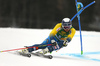 Andre Myhrer of Sweden skiing in the first run of the men giant slalom race of the Audi FIS Alpine skiing World cup in Kranjska Gora, Slovenia. Men giant slalom race of the Audi FIS Alpine skiing World cup, was held in Kranjska Gora, Slovenia, on Saturday, 4th of March 2017.
