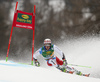 Justin Murisier of Switzerland skiing in the first run of the men giant slalom race of the Audi FIS Alpine skiing World cup in Kranjska Gora, Slovenia. Men giant slalom race of the Audi FIS Alpine skiing World cup, was held in Kranjska Gora, Slovenia, on Saturday, 4th of March 2017.
