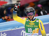 Matts Olsson of Sweden reacts in finish of the second run of the men giant slalom race of the Audi FIS Alpine skiing World cup in Kranjska Gora, Slovenia. Men giant slalom race of the Audi FIS Alpine skiing World cup, was held in Kranjska Gora, Slovenia, on Saturday, 4th of March 2017.
