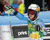 Henrik Kristoffersen of Norway reacts in finish of the second run of the men giant slalom race of the Audi FIS Alpine skiing World cup in Kranjska Gora, Slovenia. Men giant slalom race of the Audi FIS Alpine skiing World cup, was held in Kranjska Gora, Slovenia, on Saturday, 4th of March 2017.
