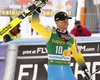 Third placed  Matts Olsson of Sweden celebrates his medal won in the men giant slalom race of the Audi FIS Alpine skiing World cup in Kranjska Gora, Slovenia. Men giant slalom race of the Audi FIS Alpine skiing World cup, was held in Kranjska Gora, Slovenia, on Saturday, 4th of March 2017.
