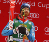 Second placed Leif Kristian Haugen of Norway  celebrates his medal won in the men giant slalom race of the Audi FIS Alpine skiing World cup in Kranjska Gora, Slovenia. Men giant slalom race of the Audi FIS Alpine skiing World cup, was held in Kranjska Gora, Slovenia, on Saturday, 4th of March 2017.
