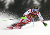 Marcel Hirscher of Austria skiing in the first run of the men slalom race of the Audi FIS Alpine skiing World cup in Kranjska Gora, Slovenia. Men slalom race of the Audi FIS Alpine skiing World cup, was held in Kranjska Gora, Slovenia, on Sunday, 5th of March 2017.
