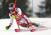 Marcel Hirscher of Austria skiing in the first run of the men slalom race of the Audi FIS Alpine skiing World cup in Kranjska Gora, Slovenia. Men slalom race of the Audi FIS Alpine skiing World cup, was held in Kranjska Gora, Slovenia, on Sunday, 5th of March 2017.
