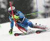 Henrik Kristoffersen of Norway skiing in the first run of the men slalom race of the Audi FIS Alpine skiing World cup in Kranjska Gora, Slovenia. Men slalom race of the Audi FIS Alpine skiing World cup, was held in Kranjska Gora, Slovenia, on Sunday, 5th of March 2017.
