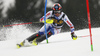 Alexander Khoroshilov of Russia skiing in the first run of the men slalom race of the Audi FIS Alpine skiing World cup in Kranjska Gora, Slovenia. Men slalom race of the Audi FIS Alpine skiing World cup, was held in Kranjska Gora, Slovenia, on Sunday, 5th of March 2017.
