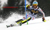 Felix Neureuther of Germany skiing in the first run of the men slalom race of the Audi FIS Alpine skiing World cup in Kranjska Gora, Slovenia. Men slalom race of the Audi FIS Alpine skiing World cup, was held in Kranjska Gora, Slovenia, on Sunday, 5th of March 2017.
