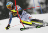 Felix Neureuther of Germany skiing in the first run of the men slalom race of the Audi FIS Alpine skiing World cup in Kranjska Gora, Slovenia. Men slalom race of the Audi FIS Alpine skiing World cup, was held in Kranjska Gora, Slovenia, on Sunday, 5th of March 2017.
