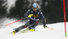 Manfred Moelgg of Italy skiing in the first run of the men slalom race of the Audi FIS Alpine skiing World cup in Kranjska Gora, Slovenia. Men slalom race of the Audi FIS Alpine skiing World cup, was held in Kranjska Gora, Slovenia, on Sunday, 5th of March 2017.
