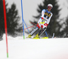 Daniel Yule of Switzerland skiing in the first run of the men slalom race of the Audi FIS Alpine skiing World cup in Kranjska Gora, Slovenia. Men slalom race of the Audi FIS Alpine skiing World cup, was held in Kranjska Gora, Slovenia, on Sunday, 5th of March 2017.
