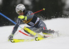 Julien Lizeroux of France skiing in the first run of the men slalom race of the Audi FIS Alpine skiing World cup in Kranjska Gora, Slovenia. Men slalom race of the Audi FIS Alpine skiing World cup, was held in Kranjska Gora, Slovenia, on Sunday, 5th of March 2017.
