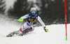 Luca Aerni of Switzerland skiing in the first run of the men slalom race of the Audi FIS Alpine skiing World cup in Kranjska Gora, Slovenia. Men slalom race of the Audi FIS Alpine skiing World cup, was held in Kranjska Gora, Slovenia, on Sunday, 5th of March 2017.
