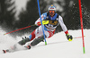 Ramon Zenhaeusern of Switzerland skiing in the first run of the men slalom race of the Audi FIS Alpine skiing World cup in Kranjska Gora, Slovenia. Men slalom race of the Audi FIS Alpine skiing World cup, was held in Kranjska Gora, Slovenia, on Sunday, 5th of March 2017.
