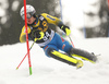 Kristoffer Jakobsen of Sweden skiing in the first run of the men slalom race of the Audi FIS Alpine skiing World cup in Kranjska Gora, Slovenia. Men slalom race of the Audi FIS Alpine skiing World cup, was held in Kranjska Gora, Slovenia, on Sunday, 5th of March 2017.
