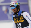 Luca Aerni of Switzerland reacts in finish of the second run of the men slalom race of the Audi FIS Alpine skiing World cup in Kranjska Gora, Slovenia. Men slalom race of the Audi FIS Alpine skiing World cup, was held in Kranjska Gora, Slovenia, on Sunday, 5th of March 2017.
